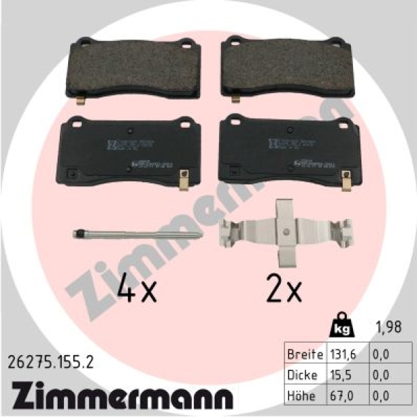 Zimmermann Brake pads for TESLA MODEL Y (5YJY) front