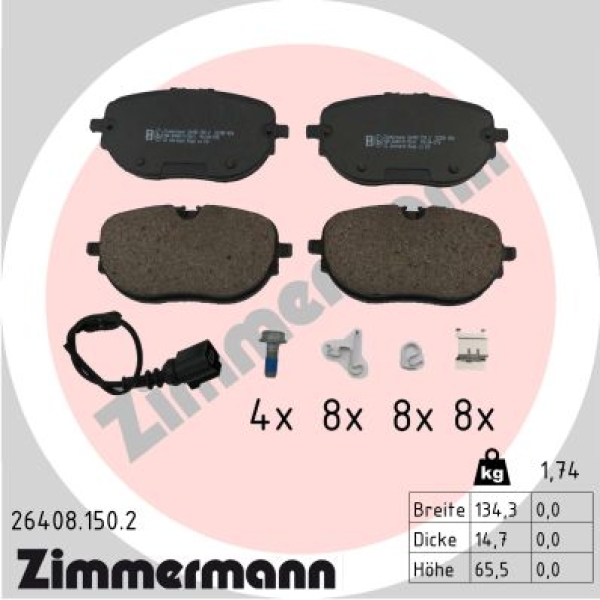 Zimmermann Brake pads for VW ID.3 (E11, E12) front