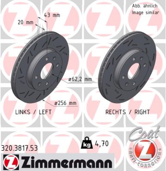 Zimmermann Sport Brake Disc for KIA PICANTO III (JA) front