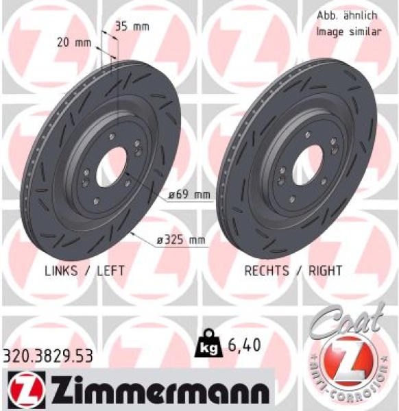 Zimmermann Sport Brake Disc for KIA SORENTO IV (MQ4, MQ4A) rear