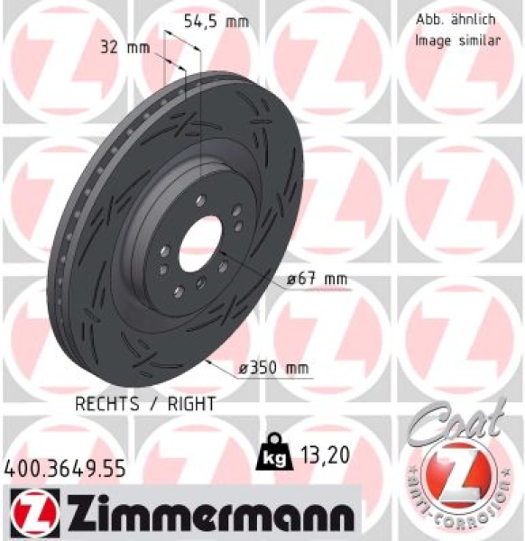 Zimmermann Brake Disc for MERCEDES-BENZ GL-KLASSE (X164) front right