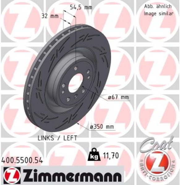 Zimmermann Sportbremsscheibe Black Z für MERCEDES-BENZ GLS (X166) vorne links