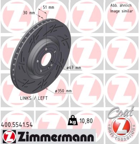 Zimmermann Sport Brake Disc for MERCEDES-BENZ CLA Shooting Brake (X118) front left