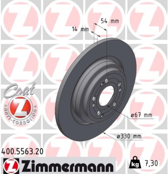 Zimmermann Brake Disc for MERCEDES-BENZ GLE (V167) rear