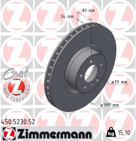 Zimmermann Sportbremsscheibe Sport Z für LAND ROVER RANGE ROVER III (L322) vorne