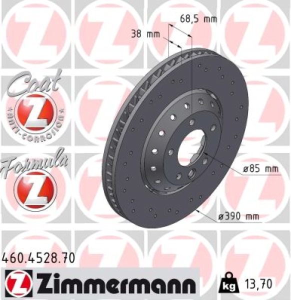 Zimmermann Bremsscheibe Formula Z für PORSCHE CAYENNE (92A) vorne links