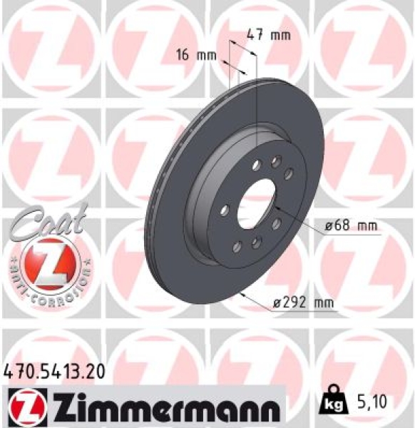 Zimmermann Brake Disc for RENAULT MEGANE E-TECH SUV rear