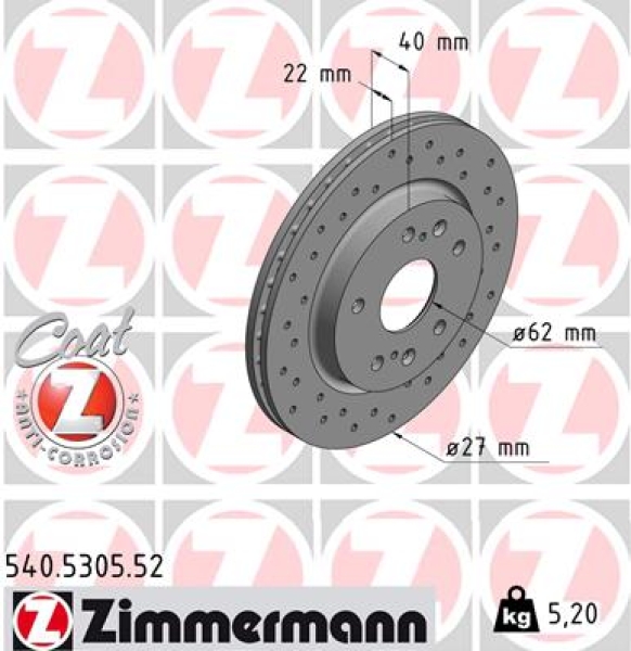 Zimmermann Sportbremsscheibe Sport Z für SUZUKI SWIFT IV (FZ, NZ) vorne