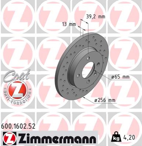 Zimmermann Sport Brake Disc for SEAT TOLEDO I (1L) front
