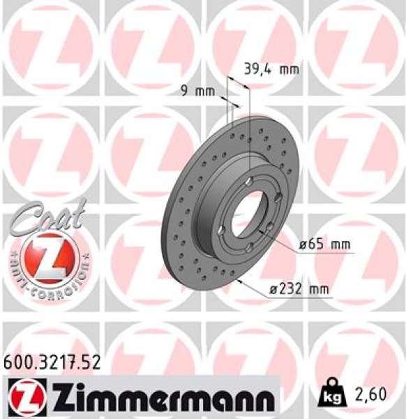 Zimmermann Sport Brake Disc for SEAT AROSA (6H) front