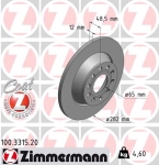 Zimmermann Brake Disc for VW PASSAT ALLTRACK (365) rear