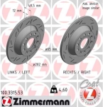 Zimmermann Sportbremsscheibe Black Z für SEAT ALTEA XL (5P5, 5P8) hinten