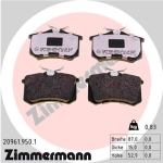 Zimmermann rd:z Brake pads for VW GOLF III (1H1) rear