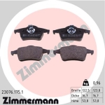 Zimmermann Brake pads for VOLVO V70 I (875, 876) rear