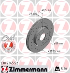 Zimmermann Sport Brake Disc for FIAT LINEA (323_, 110_) front