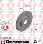 Zimmermann Sport Brake Disc for OPEL CORSA E Van (X15) front