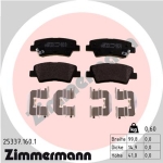 Zimmermann Brake pads for HYUNDAI ELANTRA Stufenheck (MD, UD) rear