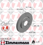 Zimmermann Brake Disc for CITROËN AX (ZA-_) front
