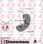 Zimmermann Sportbremsscheibe Sport Z für VW VENTO (1H2) hinten